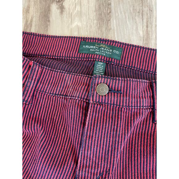 LRL Lauren Ralph Lauren women red jeans petite size10 vintage - Picture 2 of 7